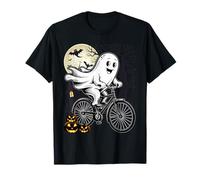 Ghost Riding Bicycle Halloween Costume Ghoul Biker Cyclist T-Shirt