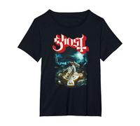 Ghost Rite Here, Rite Now Title Back and Front T-Shirt, Women's Plus, Black, 4X