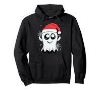 Ghost Santa Hat Christmas Halloween Pullover Hoodie