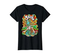 Ghost Satanic Panic Neon Poster T-Shirt, Women, Black, Medium