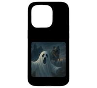 Ghost Selfie T-Rex Dinosaur Chase Funny Humor Case for iPhone 15 Pro