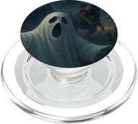 Ghost Selfie T-Rex Dinosaur Chase Funny Humor PopSockets PopGrip for MagSafe