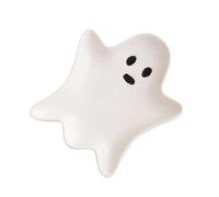 Ghost Serving Tray Plates Ceramic Halloween Candy Dish Candy Bowl Cute Spooky White Ghosts Decorative Serving Platter for Dessert Cheese Snack Halloween Table Centerpieces Home Party Supplies