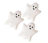 Ghost Serving Tray Plates Ceramic Halloween Candy Dish Candy Bowl Cute Spooky White Ghosts Decorative Serving Platter for Dessert Cheese Snack Halloween Table Centerpieces Home Party Supplies