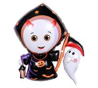 Ghost Shape Foil Balloon - Halloween Party Balloon, Inflatable Foil Balloon | Haunted House Decoration, Ghost Balloon for Halloween - Large White Ghost Foil Balloon for Halloween Party