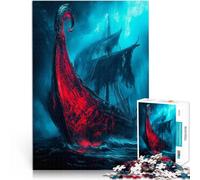 Ghost Ship in Stormy SeaJigsaw Puzzles 1000 Pieces for teenagers Staycation Kill time for is ideal as a gift for the whole family 38x26cm