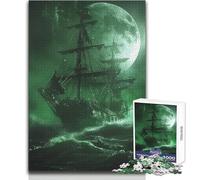 Ghost Ship in The Storm 1000 Piece Jigsaw Puzzle for Teenagers Interactive Logical Thinking Game Ideal Memorable Occasion Gift Size 38x26cm