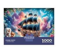 Ghost Ship Jigsaw Puzzle Ghost Ship 1000 Pieces for Couples Logic Skill Party Puzzle Gift for Collectors 52x38cm/1000pcs