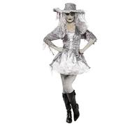 Ghost Ship Pirate Treasure Deluxe Fancy Dress Costume Ladies Small - UK 8-10