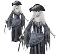 Smiffy's Adult Women's Ghost Ship Princess Costume, Dress And Hat, Ghost Ship, -
