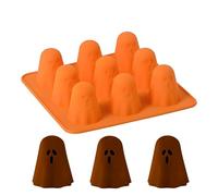 Ghost Silicone Mould - Small Pudding Mould Sweet 3D Halloween Silicone Moulds for Kitchen Baking Confectioners Chocolate Soap Creative Craft Wedding Birthday