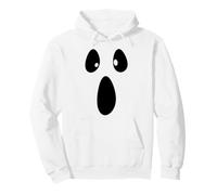 Ghost Silly Face Spooky Halloween Ghoul Face Easy Costume Pullover Hoodie
