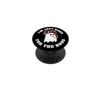 Ghost Sipping Beer from Beer Hat I'm Just Here for the Boos PopSockets Adhesive PopGrip