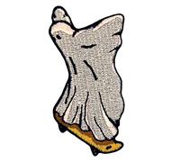Ghost Skateboard Patch Embroidered Applique Badge Iron On Sew On Emblem