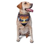 Ghost Skull Dance Printed Graphic Pet Triangle Scarf For Dogs & Cats, Adjustable Cute Pet Bandana For & Photo Shoots
