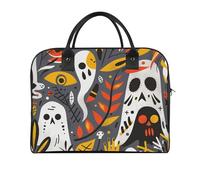Ghost Skull Pattern Duffle Bag for Women Men - 30L Nylon Outdoor Gym Bag Lightweight Overnight Weekender Bags with Detachable Shoulder Strap, Carry on Luggage for Travel