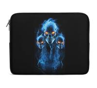 Ghost Skulls in Blue Flames Laptop Sleeve Bag Protective Laptop Carrying Case Cover for 10/12/13/15/17 Inch
