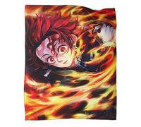 Ghost Slayer 3D Printed Anime Blanket Ultra-soft Micro Fleece Blanket Soft And Warm Blanket Bed Throws Blanket Christmas Birthday Present for Children 40x50inch(100x130cm)