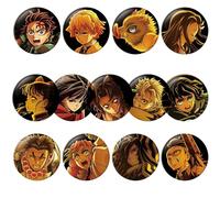 Ghost Slayers Badges Anime Figure Tinplate Badge Pins Decorations - Multicolore 58mm 13 Pieces