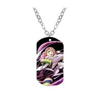 Ghost Slayers Necklace Figure Cosplay Chain Anime Ghost Slayers Stainless Steel Color Printing Pendant (Multicolore A)