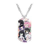 Ghost Slayers Necklace Figure Cosplay Chain Anime Ghost Slayers Stainless Steel Color Printing Pendant (Multicolore D)