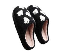 Ghost Slippers, Creepy Slippers - Soft Black and White Bedroom Shoes, , Casual Slippers, Funny Patterns, Winter Home Accessories for Men and Women, 42 43, 9 UK