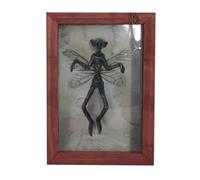 Ghost Specimen Photo Frame - Scary Wall Decor, Resin Bat Frame | Creepy Miniature Corpse Scene In Display Box, Haunted Ghost Figure Ornament, Gothic Style Frame, Horror Prop For Halloween Decoration