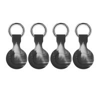 Ghost Spirit Specter Seance Spiritism Keychain Holder Case Compatible with AirTag Waterproof Silicone Shell Protective Case 4PCS