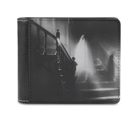 Ghost Spirit Specter Seance Spiritism PU Leather Wallets Stylish Bifold Wallet Slim Front Pocket Credit Card Holder for Women Men