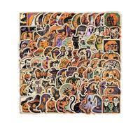 Ghost Stickers - 100pcs Waterproof Graffiti Decals for Halloween & Horror Decor - Spooky Seasonal Stickers for Laptops, Water Bottles, Journals, Phones, Cups, Walls, Luggage & More