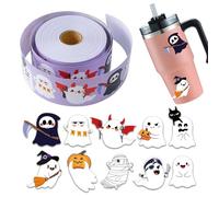 Ghost Stickers Roll 500 Pieces, Cute Scary Ghost Decal Craft | Stickers for Halloween School Girls Teens Adults Envelope Skate Suitcase Phone Bottle Party