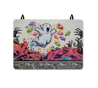 Ghost Stove Top Cover for Electric Stove, Halloween Cartoon Candy Hands Halloween Peach Rubber Non-Slip Oven Top Cover for Electric Cabin Kitchen Decor 28x20 Inch
