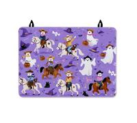 Ghost Stove Top Cover for Electric Stove, Halloween Fanciful Cowboy Horse Halloween Violet Pu Surface Cover for Glass Top Electric Kitchen Cooking Essentials 28x20 Inch