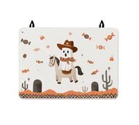Ghost Stove Top Cover for Electric Stove, Halloween Fanciful Horse Candy Halloween Orange Pu Surface Stovetop Cover Board for Glass Surface Festive Holiday Kitchen Decor 28x20 Inch