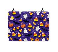 Ghost Stove Top Cover for Electric Stove, Halloween Playful Pumpkin Candy Corn Halloween Violet Waterproof Flat Top Electric Protector Mat Cabin Kitchen Decor 28x20 Inch