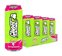 GHOST Sugar-Free Energy Drink - 12-Pack, Warheads Sour Watermelon, 500ml Cans - No Artificial Colours - 160mg Natural Caffeine, L-Carnitine & Taurine - Gluten-Free & Vegan Fizzy Drinks