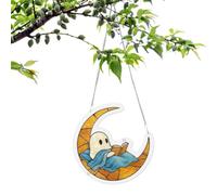 Ghost Suncatcher | Fall Puzzle Hanging Pendant | Cute Ghost Suncatcher Halloween Decor | for Indoor, Outdoor, Window, Balcony, Home, Entryway, Living Room, Porch, Yard