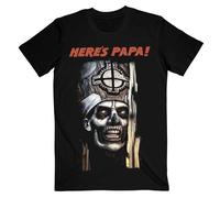 Ghost T Shirt Heres Papa Band Logo new Official Mens Black XXL