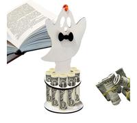 Ghost Table Decoration, Wooden Money Holder,Halloween Wooden Bill Clip | Funny Gothic Cash Holder, Portable Money Holder for Decoration, orange, Consulte la descripción, See description