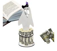 Ghost Table Decoration, Wooden Money Holder,Halloween Wooden Bill Clip | Funny Gothic Cash Holder, Portable Money Holder for Decoration, purple, Consulte la descripción, See description