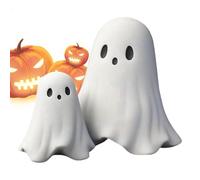 ghost tabletop decor - polyresin statue, scary figurine | mini haunting with smooth and compact size, mysterious Halloween display for desktop nursery study area bedroom or seasonal home vibe