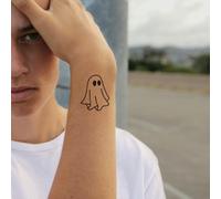 Ghost tattoo - Temporalis® | Temporary tattoo, vegan and waterproof - EU-certified cosmetic - Lasts 1 to 2 weeks [ Baby ghost ]