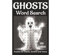 "GHOST" themed word search book.: Book is 6 X 9 inches,110 pages with 55 Puzzles and 495 words with mostly easy to read print. Each puzzle contains ... vertically, diagonally, forward, or backward.