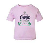 Ghost time Grave Stone [HALLO19] Short Sleeve Cotton Kids t Shirt, 2-3 Years, Pastel Pink