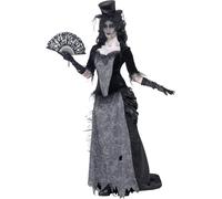 Smiffys Ghost Town Black Widow Costume, Grey (Size S)