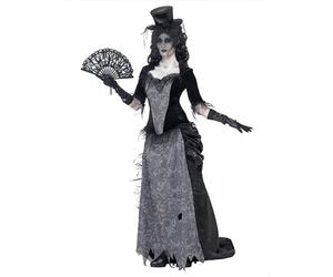 Ghost Town Black Widow Fancy Dress Costume Ladies Large - UK 16-18