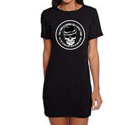 Ghost Town Skull Logo The Specials Ska Women's T-Shirt Dress (Large, Black)