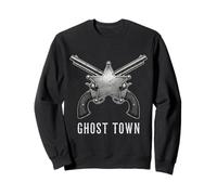 Ghost Town Western Revolvers Vintage Cowboy Outlaw Sweatshirt