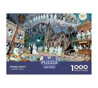 Ghost Town Wooden Jigsaw Puzzle Waterproof 1000 Piece Puzzles for Adults Gifts Impossible Challenging Games