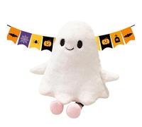 Ghost Toy, Stuffed Halloween Doll, 11.8 Inches, Multifunctional Use Adorable Plush Toy Figure, Spooky Decoration for Kids, Room, School, Holiday, Display, Party and Birthday, White